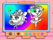 Gioco Libro da colorare: cappuccina ballerina in linea