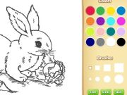 Gioco Libro da colorare di coniglietti per bambini in linea
