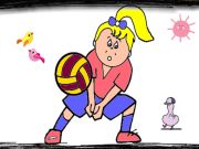 Gioco Pallavolo da colorare divertimento in linea