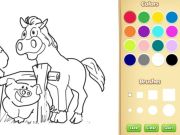 Gioco Libro da colorare di animali da fattoria per bambini in linea