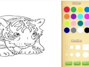 Gioco Libro da colorare di tigre per bambini in linea