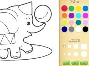 Gioco Semplice libro da colorare di animali per bambini in linea