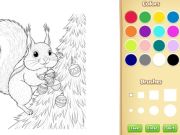 Gioco Libro da colorare di animali di Natale per bambini in linea