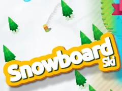 Gioco Snowboard and skis in linea