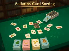 Gioco Solitaire. Card Sorting in linea