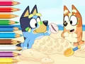 Gioco Coloring Book: Bluey On The Beach in linea