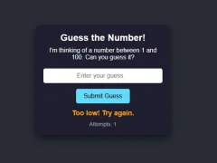 Gioco Number Guessing in linea