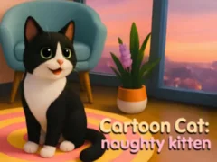 Gioco Cartoon Сat: naughty kitten in linea