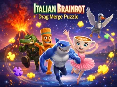 Gioco Italian Brainrot Drag Merge Puzzle in linea