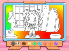 Gioco Coloring Book: Avatar Girl Dress Up Shopping in linea