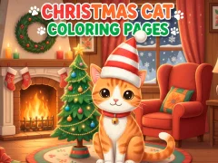 Gioco Christmas Cat Coloring Pages in linea