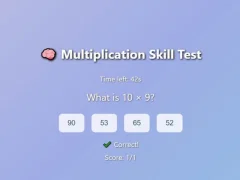 Gioco Multiplication Skill Test in linea