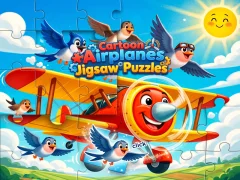 Gioco Cartoon Airplanes: Jigsaw Puzzles in linea