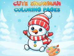 Gioco Cute Snowman Coloring Pages in linea