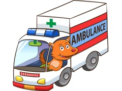 Gioco Cartoon Ambulance Puzzle in linea