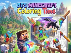 Gioco BTS Minecraft Coloring Time in linea
