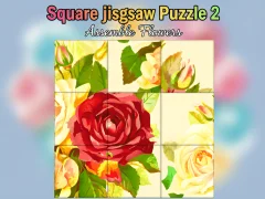 Gioco Square jigsaw Puzzle 2  Assemble Flowers in linea