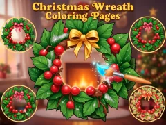 Gioco Christmas Wreath Coloring Pages in linea