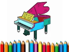 Gioco Back To School: Piano Coloring Book in linea