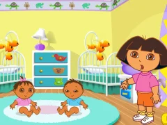 Gioco Dora the Explorer Dora's Playtime with the Twins in linea