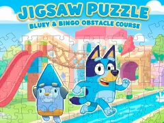Gioco Jigsaw Puzzle: Bluey & Bingo Obstacle Course in linea
