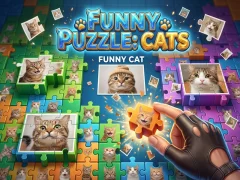 Gioco Funny Puzzle: Cats in linea