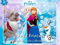 Gioco Anna Frozen Jigsaw Puzzle Collection in linea