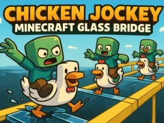 Gioco Chicken Jockey: Minecraft Glass Bridge in linea