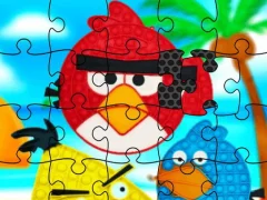 Gioco Funny Birds Pop It Jigsaw in linea