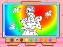 Gioco Coloring Book: Wednesday Addams Dancing in linea