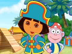 Gioco Dora The explorer Dora's Pirate Boat Treasure Hunt in linea