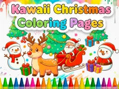 Gioco Kawaii Christmas Coloring Pages in linea