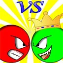Gioco Red ball vs green king in linea