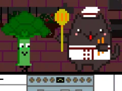 Gioco Cat Chef and Broccoli in linea