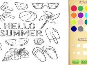 Gioco Ciao libro da colorare estivo per bambini in linea