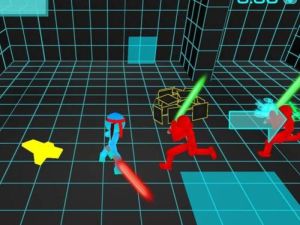 Gioco Stickman Neon Sword Fighting in linea
