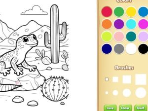 Gioco Desert Animals Coloring Book for Kids in linea
