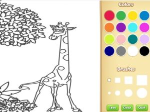 Gioco Libro da colorare di animali della giungla per bambini in linea