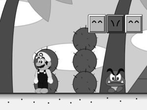 Gioco Super Mario atterra all'interno di graffi in linea