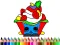 Gioco Back To School: Cake Coloring Book in linea