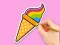 Gioco Coloring Book: Rainbow Ice Cream in linea