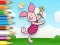 Gioco Coloring Book: Piglet Holds Toy Windmill in linea