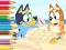 Gioco Coloring Book: Bluey On The Beach in linea