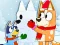 Gioco Jigsaw Puzzle: Bluey Christmas Snowman in linea