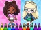 Gioco Coloring Book: Aha World Sporty Girl in linea