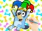 Gioco Coloring Book: Clown Bluey in linea