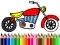Gioco Back To School: Motorbike Coloring in linea