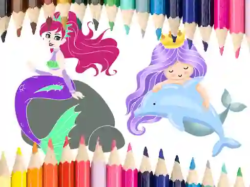 Gioco Mermaid Coloring Book in linea