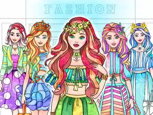 Gioco Girl Coloring Dress Up Games in linea