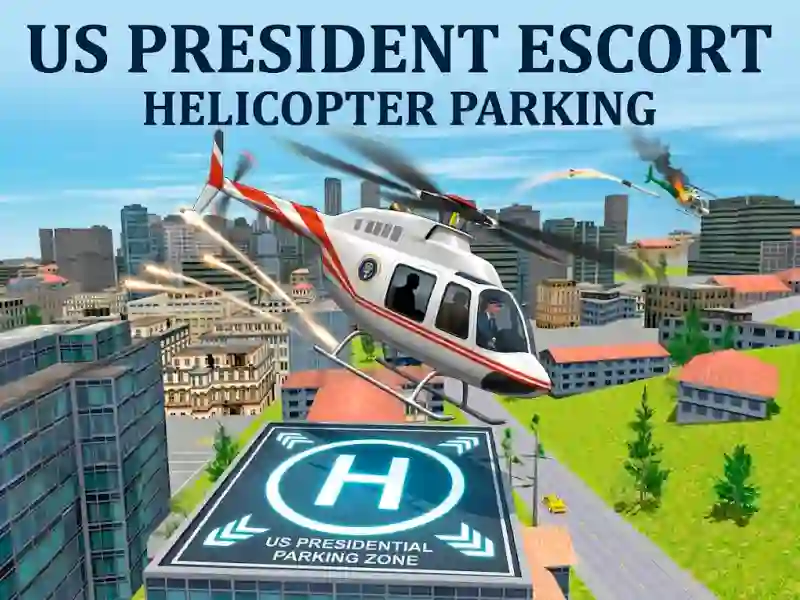 Gioco US President Escort Helicopter Parking in linea